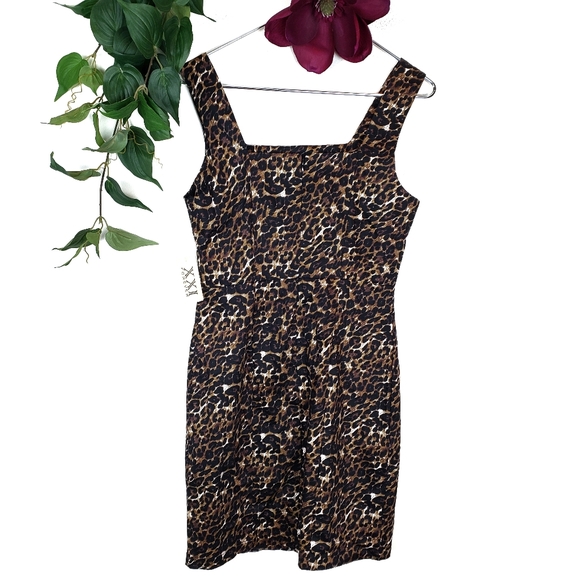 NWT Forever 21 Leopard Print Mini Dress Medium - Picture 4 of 6